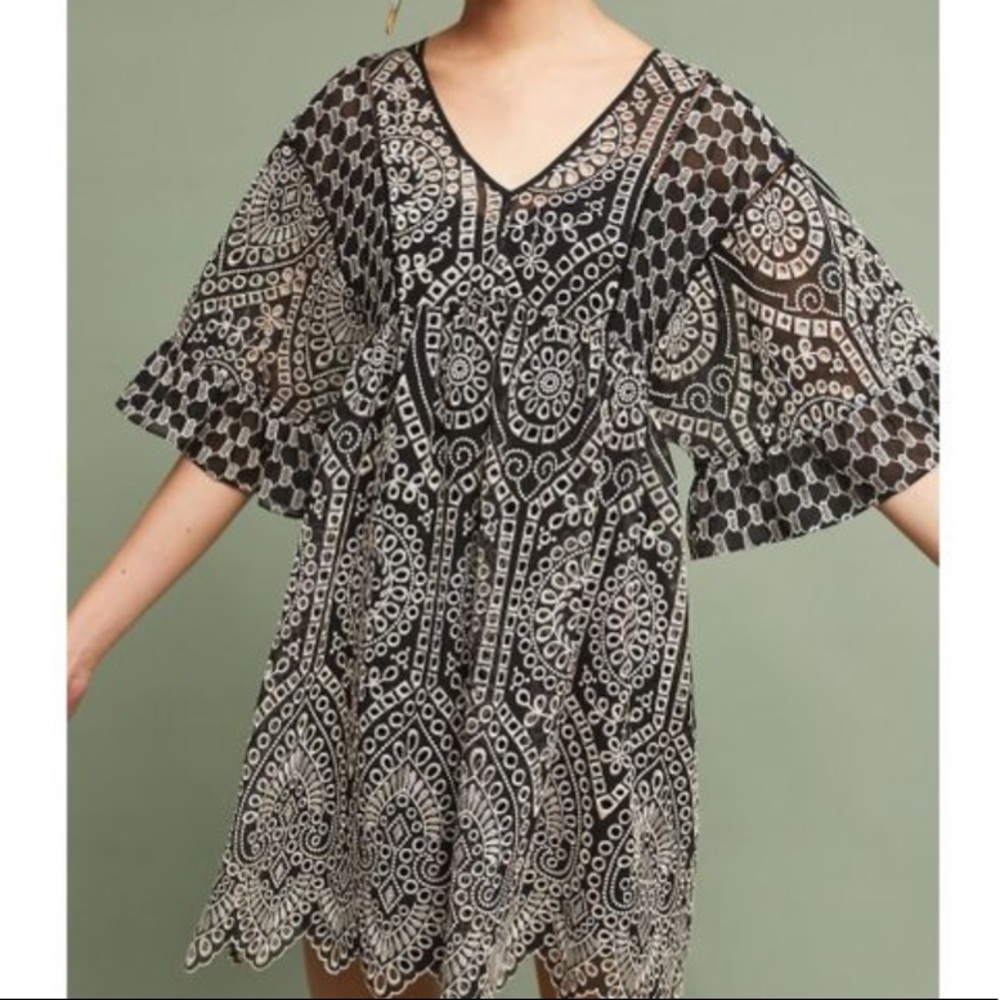 Anthropologie Alexis + Kin Eyelet Swing Dress